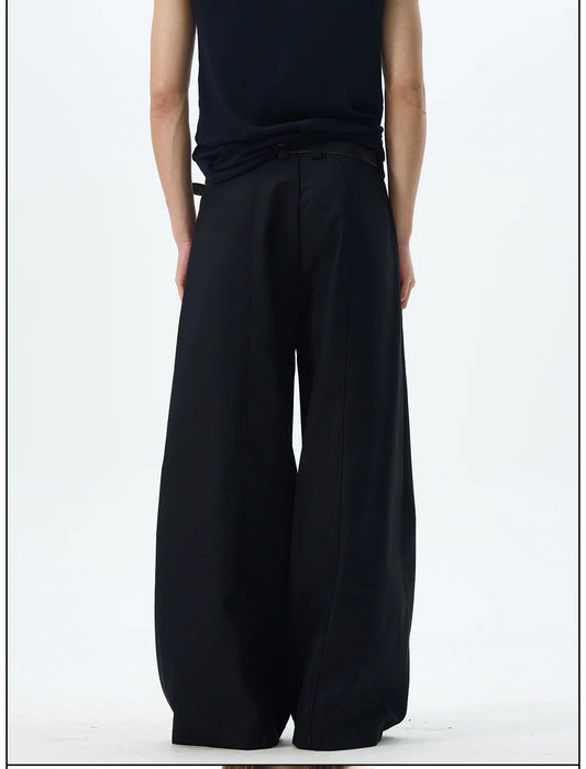 wide leg skater pants in black