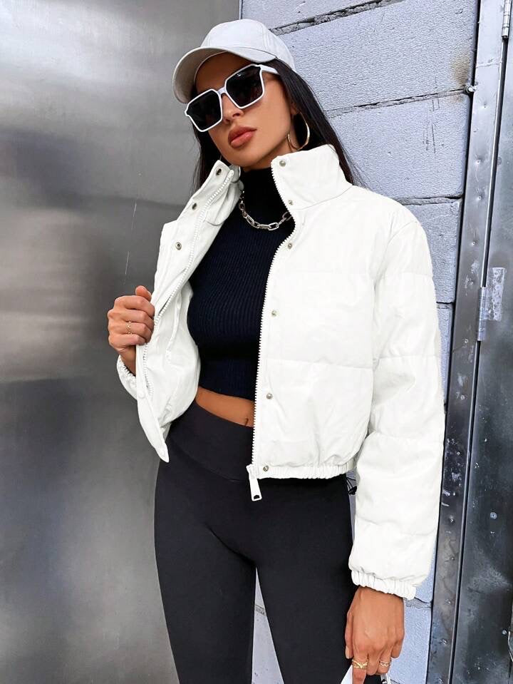 White on sale puffa jacket