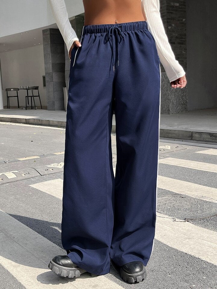 Coolane High Waist Seam Detail Wide Leg Pants
