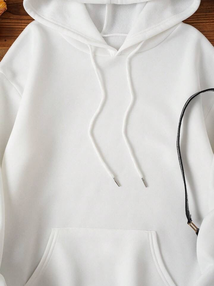 Kangaroo Pocket Solid Thermal Lined Hoodie
