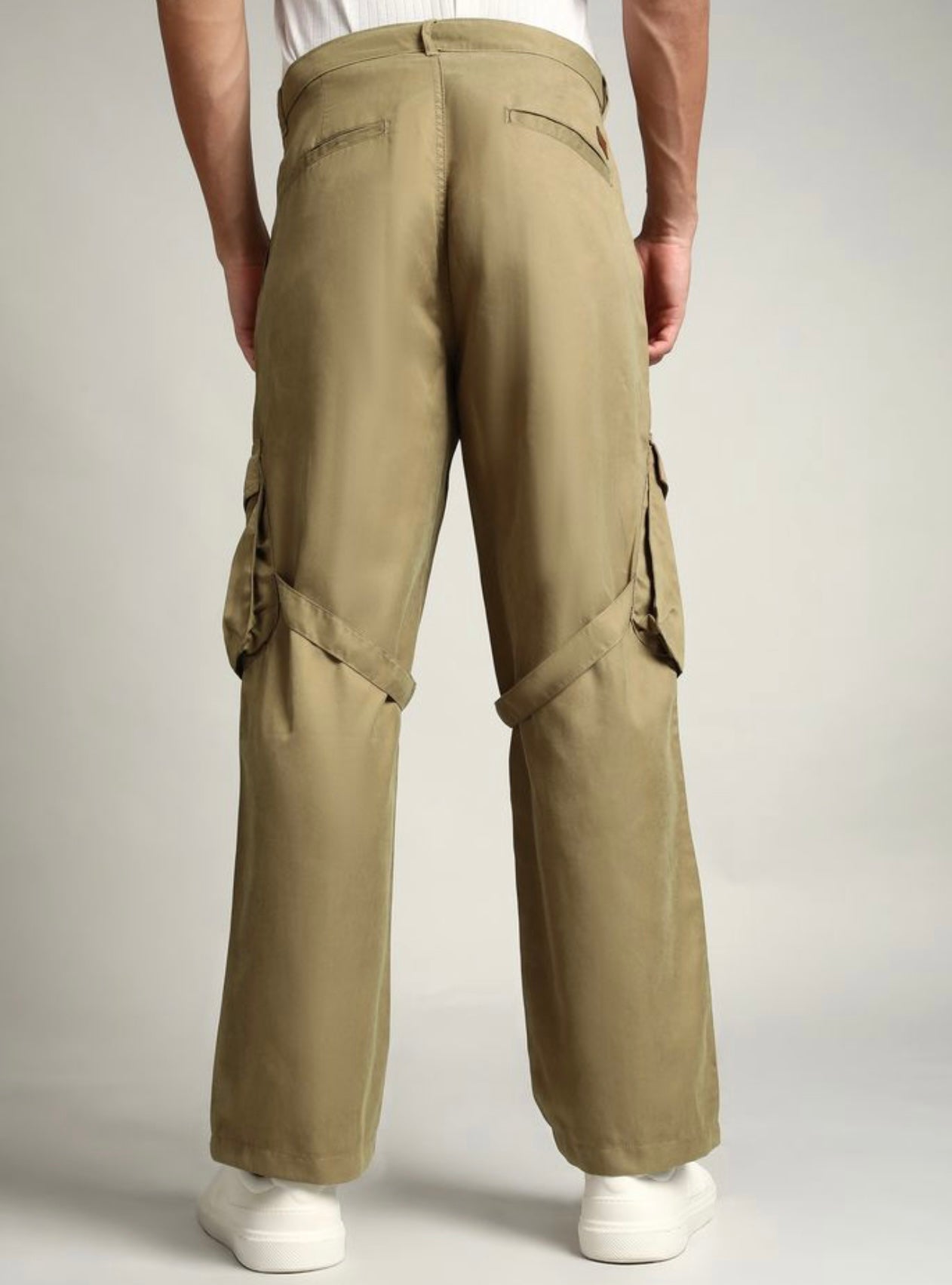 BEIGE Belted Cargo Pants