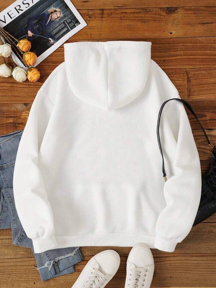 Kangaroo Pocket Solid Thermal Lined Hoodie