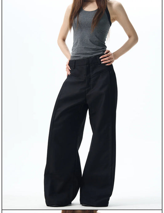 wide leg skater pants in black Women