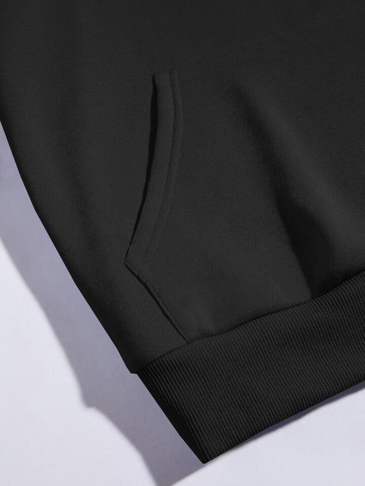 Kangaroo Pocket Solid Thermal Lined Hoodie