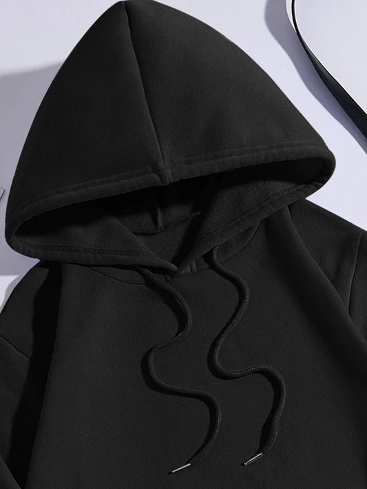 Kangaroo Pocket Solid Thermal Lined Hoodie