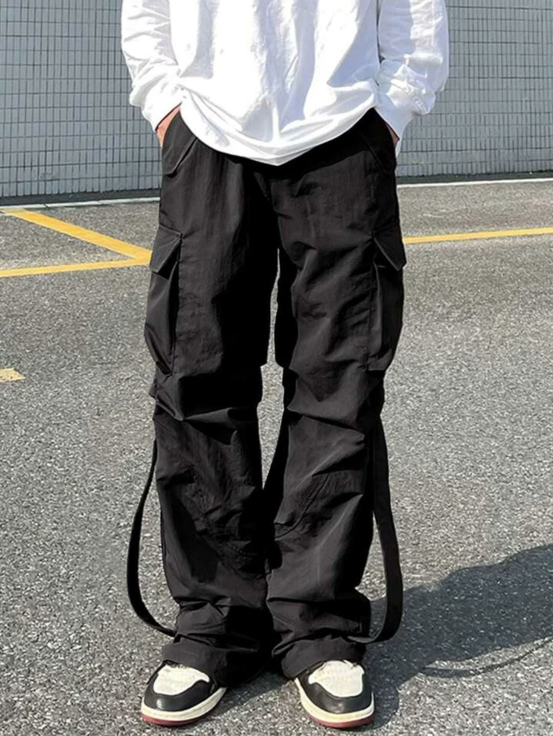 EMRG Men Flap Pocket Side Cargo Pants