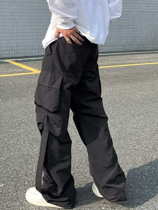 EMRG Men Flap Pocket Side Cargo Pants