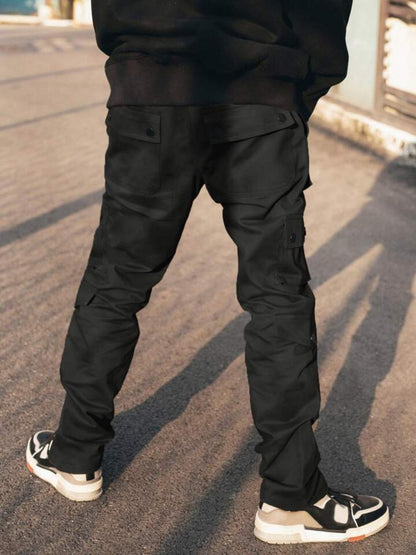 Black Cargo flap pocket