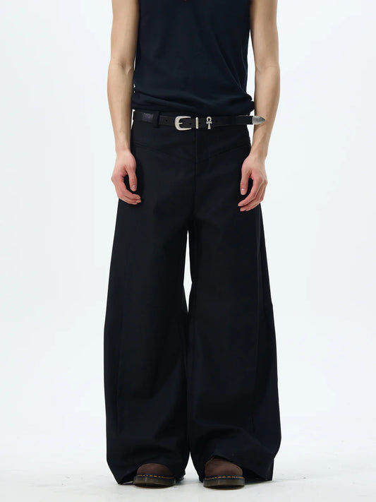 wide leg skater pants in black