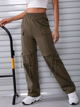 O-Ring Detail Flap Pocket Side Cargo Pants