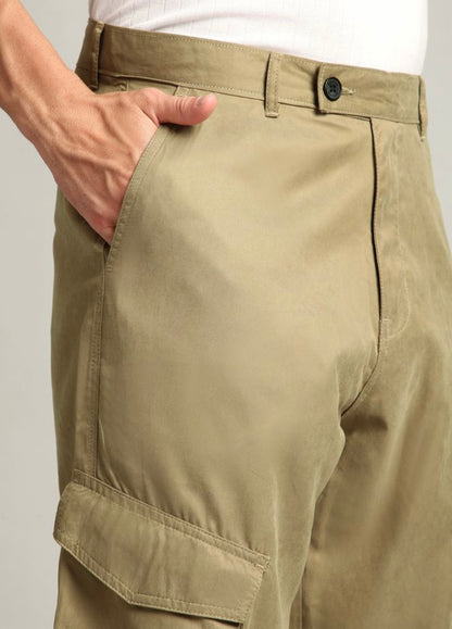 BEIGE Belted Cargo Pants