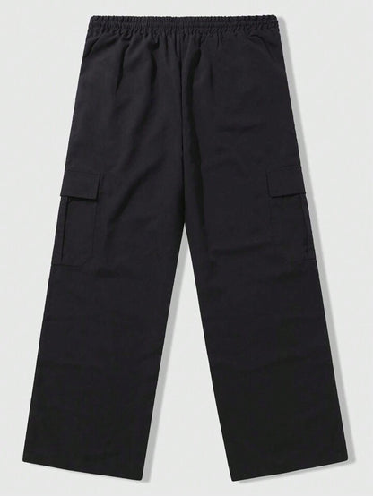 Printed wide leg cargo