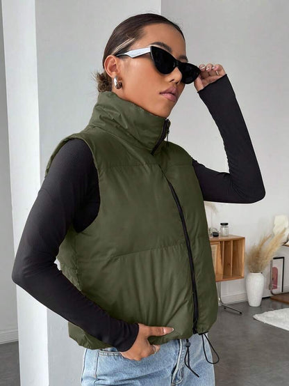 Zipper Vest Puffer Coat