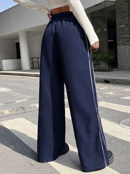Coolane High Waist Seam Detail Wide Leg Pants