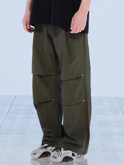 Nylon Rivet Parachute Pants