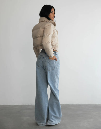 Robbie Puffer Jacket (Beige)