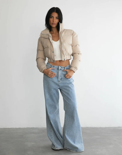 Robbie Puffer Jacket (Beige)