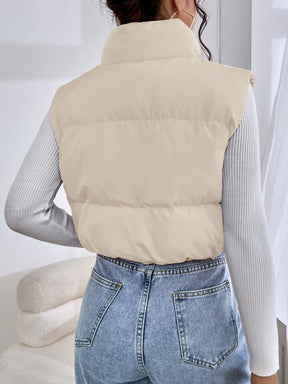 Zip Up Puffer Vest Coat