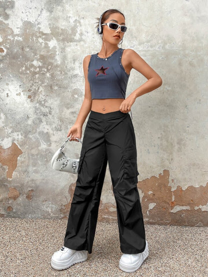 Flap Pocket Side Cargo Pants