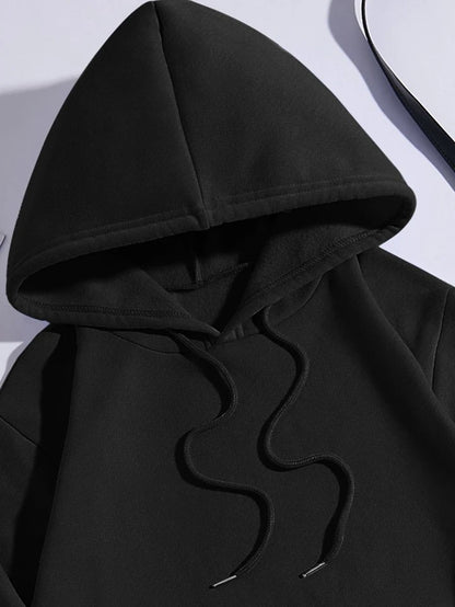 Kangaroo Pocket Solid Thermal Lined Hoodie