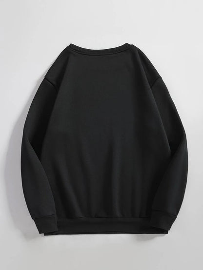 Plus Solid Round Neck Sweatshirt