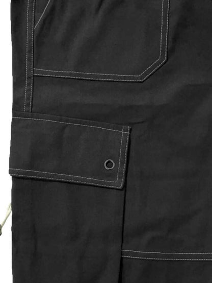 Hypemode Men Top-stitching Slant Pocket Cargo Pants