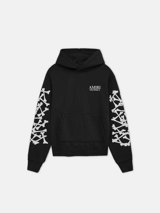 SIGNATURE BONES DETAILING AND CORE AMIRI LOGO.